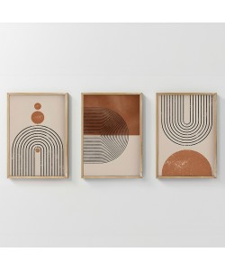 Πίνακας Herela pakoworld τρίπτυχος με ψηφιακή εκτύπωση και πλαίσιο 33x1.5x48εκ