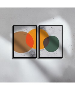 Πίνακας Derdia I pakoworld δίπτυχος με ψηφιακή εκτύπωση και πλαίσιο 33x1.5x48εκ