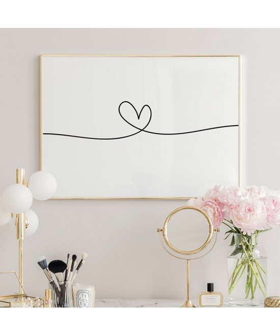 Πίνακας Heily pakoworld με ψηφιακή εκτύπωση και πλαίσιο 48x1.5x33εκ