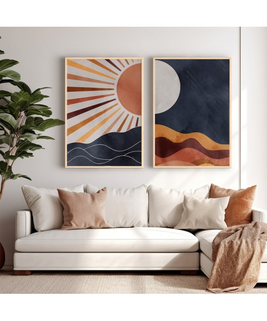 Πίνακας Pequa pakoworld δίπτυχος με ψηφιακή εκτύπωση και πλαίσιο 33x1.5x48εκ