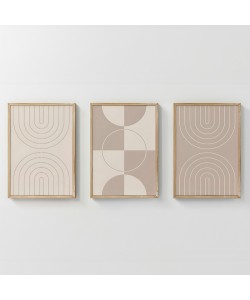 Πίνακας Zenzia  pakoworld τρίπτυχος με ψηφιακή εκτύπωση και πλαίσιο 33x1.5x48εκ