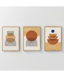 Πίνακας Mireta pakoworld τρίπτυχος με ψηφιακή εκτύπωση και πλαίσιο 33x1.5x48εκ