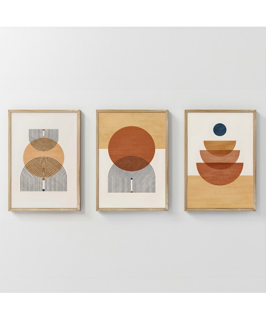 Πίνακας Mireta pakoworld τρίπτυχος με ψηφιακή εκτύπωση και πλαίσιο 33x1.5x48εκ