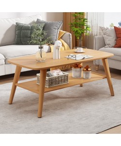 Τραπέζι σαλονιού Komela I mdf σε φυσική απόχρωση 100x48x45cm