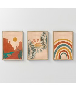 Πίνακας Delea pakoworld τρίπτυχος με ψηφιακή εκτύπωση και πλαίσιο 33x1.5x48εκ