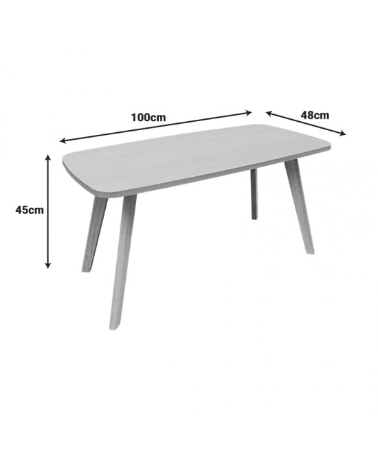 Τραπέζι σαλονιού Komela mdf σε φυσική απόχρωση 100x48x45cm
