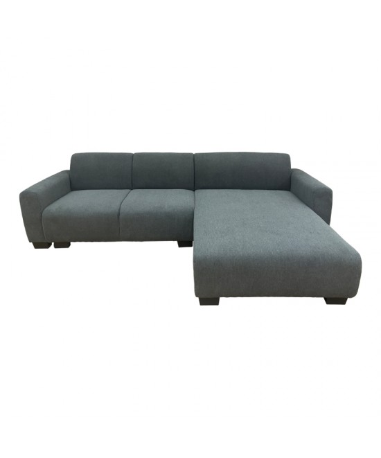 Γωνιακός αναστρέψιμος καναπές Erros pakoworld ύφασμα γκρι 287x161x71εκ