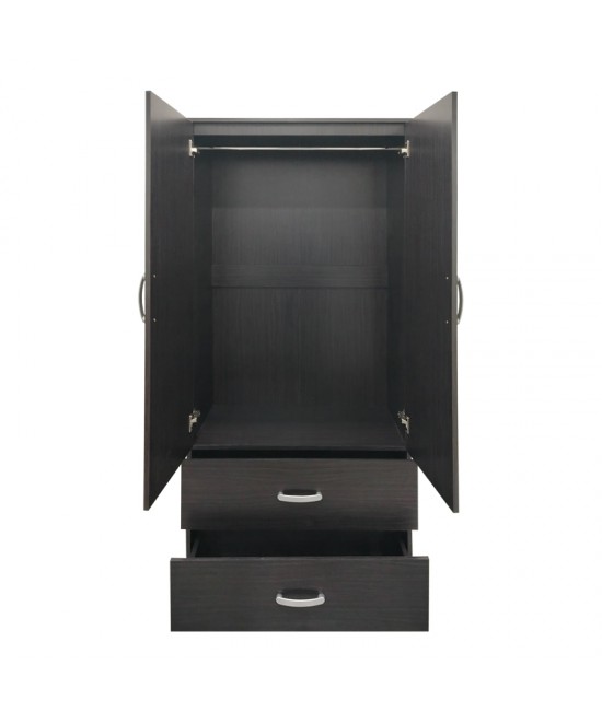 Ντουλάπα δίφυλλη με 2 συρτάρια Lego pakoworld σε wenge απόχρωση 80x42x180εκ Ντουλάπα δίφυλλη με 2 συρτάρια Lego pakoworld σε wenge απόχρωση 80x42x180εκ