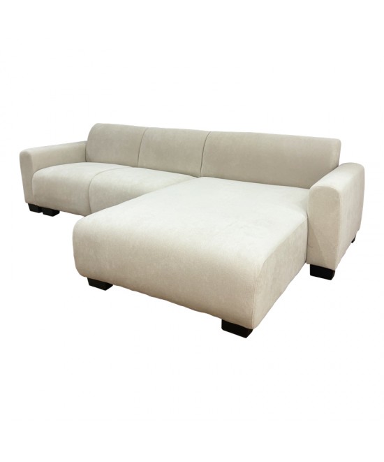 Γωνιακός αναστρέψιμος καναπές Erros pakoworld ύφασμα μπεζ 287x161x71εκ