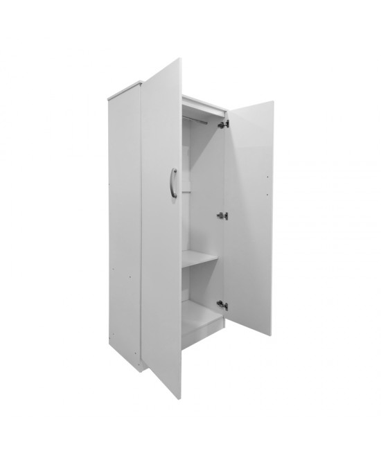 Ντουλάπα δίφυλλη Lego pakoworld σε λευκή απόχρωση 80x42x180εκ