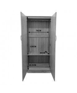 Ντουλάπα δίφυλλη Lego pakoworld σε λευκή απόχρωση 80x42x180εκ