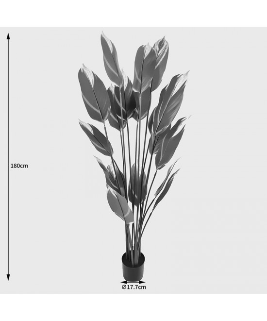 Διακοσμητικό φυτό σε γλάστρα Lucky Inart πράσινο Φ80x180εκ