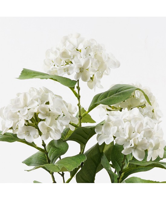 Διακοσμητικό φυτό σε γλάστρα Hydrangea Inart λευκό Φ35x50εκ