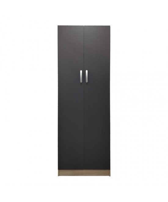 Ντουλάπα δίφυλλη Lego pakoworld σε oak-ανθρακί απόχρωση 60x42x180εκ