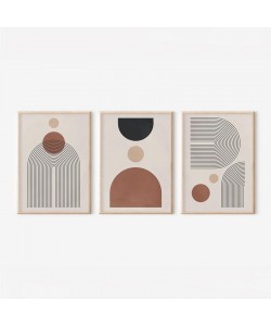 Πίνακας Klentie pakoworld τρίπτυχος με ψηφιακή εκτύπωση και πλαίσιο 33x1.5x48εκ