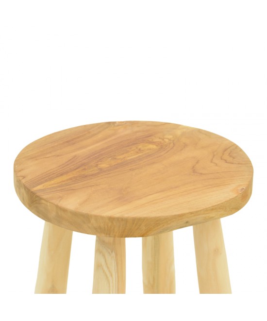 Σκαμπό μπαρ Nusiwo pakoworld teak ξύλο σε φυσική απόχρωση Φ35x70εκ Σκαμπό μπαρ Nusiwo pakoworld teak ξύλο σε φυσική απόχρωση Φ35x70εκ