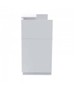 Γραφείο reception Lotus pakoworld σε λευκή απόχρωση 180x70x110εκ Γραφείο reception Lotus pakoworld σε λευκή απόχρωση 180x70x110εκ