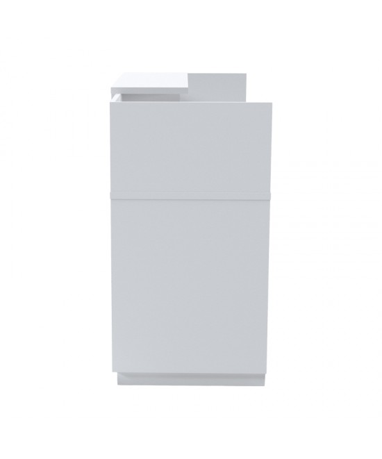 Γραφείο reception Lotus pakoworld σε λευκή απόχρωση 180x70x110εκ Γραφείο reception Lotus pakoworld σε λευκή απόχρωση 180x70x110εκ