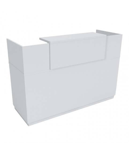 Γραφείο reception Lotus pakoworld σε λευκή απόχρωση 180x70x110εκ Γραφείο reception Lotus pakoworld σε λευκή απόχρωση 180x70x110εκ