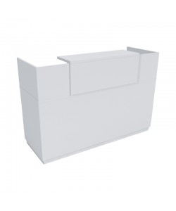 Γραφείο reception Lotus pakoworld σε λευκή απόχρωση  140x70x110εκ