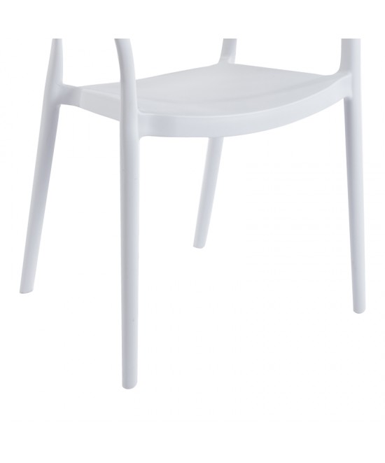 Πολυθρόνα Ankara pakoworld στοιβαζόμενη pp-pe rattan σε λευκή-φυσική απόχρωση 54x55.5x77εκ Πολυθρόνα Ankara pakoworld στοιβαζόμενη pp-pe rattan σε λευκή-φυσική απόχρωση 54x55.5x77εκ