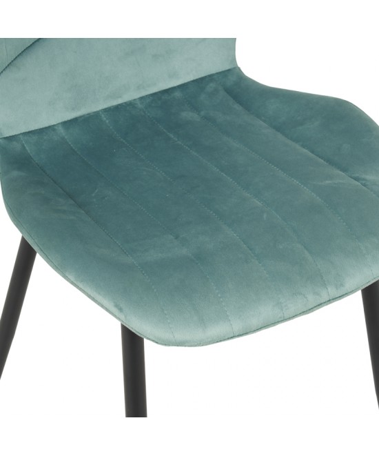 Καρέκλα Jelour pakoworld βελούδο σε φυστικί απόχρωση 46.5x60x84εκ