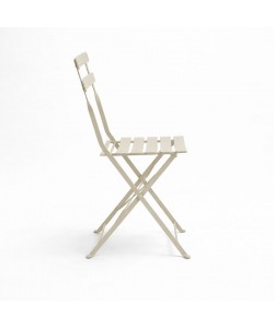 Καρέκλα Bistro pakoworld μεταλλική αναδιπλούμενη σε μπεζ απόχρωση 42x46x82εκ