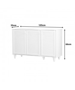 Παπουτσοθήκη-ντουλάπι Ronan pakoworld σε λευκή απόχρωση 105x35x66εκ Παπουτσοθήκη-ντουλάπι Ronan pakoworld σε λευκή απόχρωση 105x35x66εκ