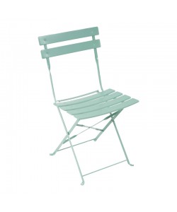 Καρέκλα Bistro pakoworld μεταλλική αναδιπλούμενη σε μέντα απόχρωση 42x46x82εκ