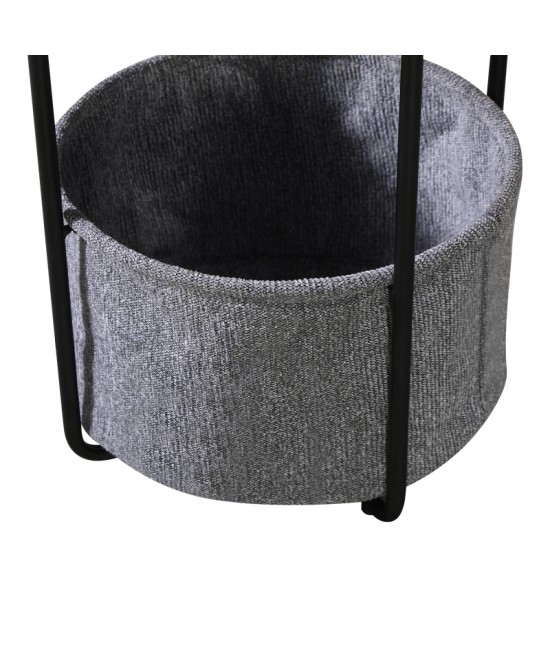 Βοηθητικό τραπέζι Fredami pakoworld μαύρο μαρμάρου Φ40x50εκ