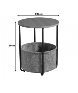 Βοηθητικό τραπέζι Fredami pakoworld sonoma Φ40x50εκ