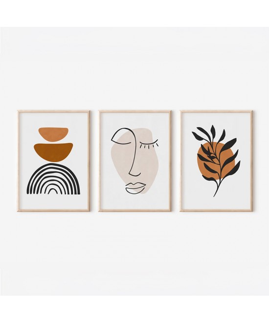 Πίνακας Dremfia  pakoworld τρίπτυχος με ψηφιακή εκτύπωση και πλαίσιο 33x1.5x48εκ