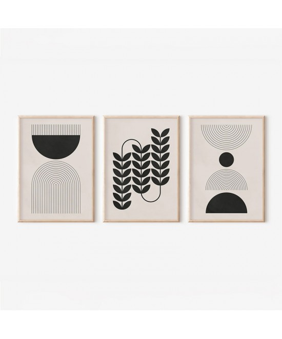 Πίνακας Vanta  pakoworld τρίπτυχος με ψηφιακή εκτύπωση και πλαίσιο 33x1.5x48εκ