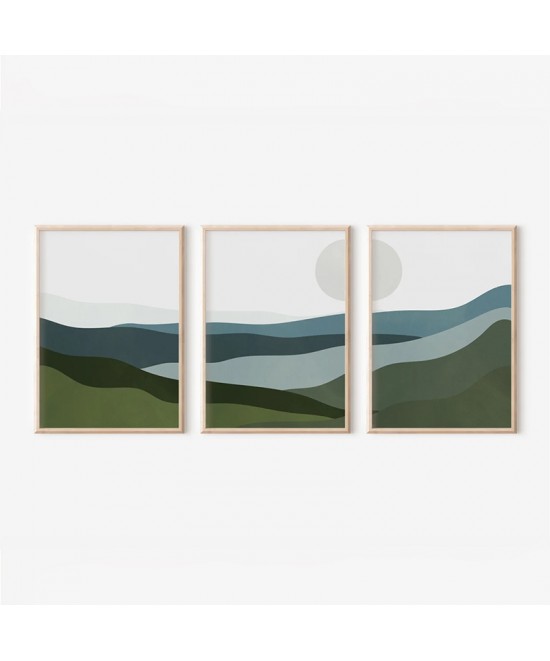 Πίνακας Orbis  pakoworld τρίπτυχος με ψηφιακή εκτύπωση και πλαίσιο 33x1.5x48εκ