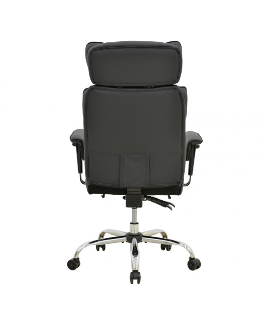 Καρέκλα γραφείου διευθυντή με υποπόδιο Zanci pakoworld pu μαυρο 70x66x112-120εκ