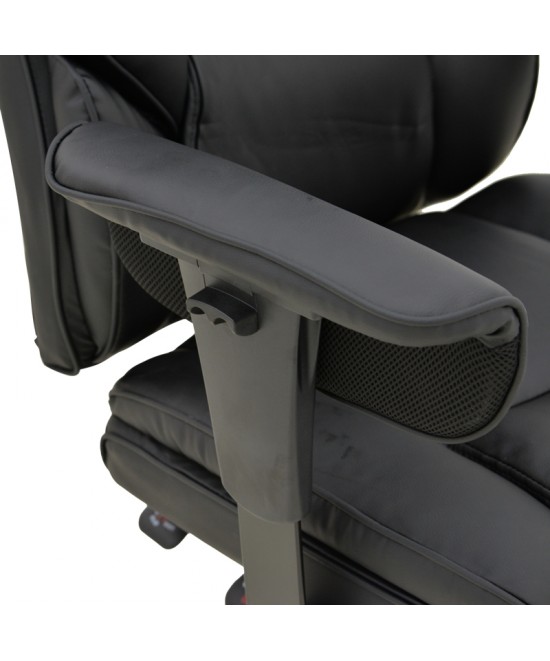 Καρέκλα γραφείου διευθυντή με υποπόδιο Zanci pakoworld pu μαυρο 70x66x112-120εκ