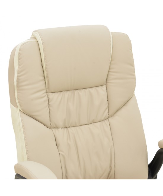 Καρέκλα γραφείου διευθυντή Stellar pakoworld pu σε μπεζ-εκρού απόχρωση 70x77x110-119εκ