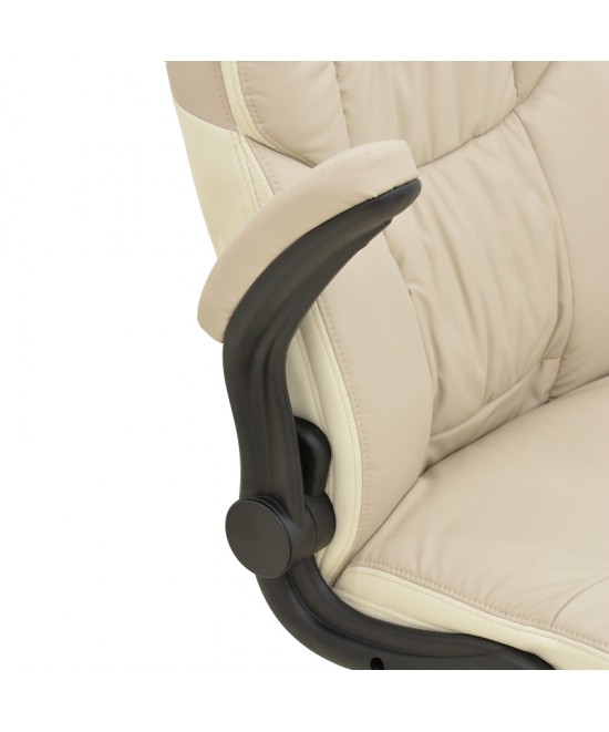 Καρέκλα γραφείου διευθυντή Stellar pakoworld pu σε μπεζ-εκρού απόχρωση 70x77x110-119εκ