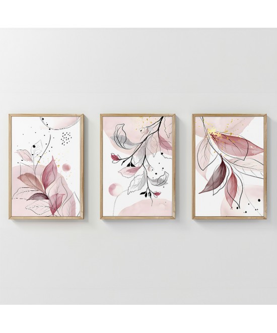 Πίνακας Dralis pakoworld τρίπτυχος με ψηφιακή εκτύπωση και πλαίσιο 33x1.5x48εκ