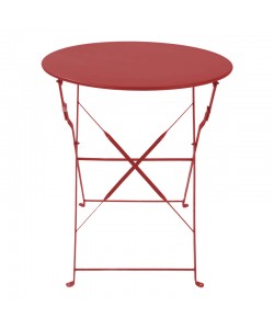 Τραπεζαρία Bistro pakoworld σετ 3τεμ μεταλλική αναδιπλούμενη σε terracotta απόχρωση Φ60x71εκ Τραπεζαρία Bistro pakoworld σετ 3τεμ μεταλλική αναδιπλούμενη σε terracotta απόχρωση Φ60x71εκ