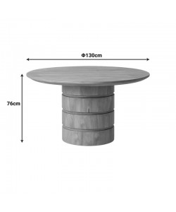 Τραπέζι Charmy pakoworld μασίφ ξύλο mango σε φυσική απόχρωση Φ130x76εκ Τραπέζι Charmy pakoworld μασίφ ξύλο mango σε φυσική απόχρωση Φ130x76εκ