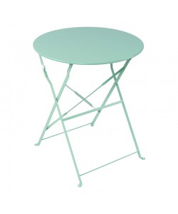 Τραπεζαρία Bistro pakoworld σετ 3τεμ μεταλλική αναδιπλούμενη σε μέντα απόχρωση Φ60x71εκ Τραπεζαρία Bistro pakoworld σετ 3τεμ μεταλλική αναδιπλούμενη σε μέντα απόχρωση Φ60x71εκ