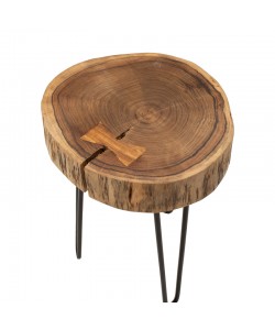 Βοηθητικό τραπέζι Tripp pakoworld μασίφ ξύλο ακακίας σε φυσική απόχρωση με μαυρα μεταλλικά πόδια 32x30x47εκ Βοηθητικό τραπέζι Tripp pakoworld μασίφ ξύλο ακακίας σε φυσική απόχρωση με μαυρα μεταλλικά πόδια 32x30x47εκ