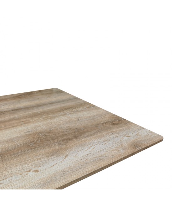 Τραπέζι Aragne pakoworld sonoma mdf με μαύρα μεταλλικά πόδια 160x90x75εκ