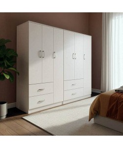 Ντουλάπα εξάφυλλη Lego pakoworld λευκή 180x42x180εκ