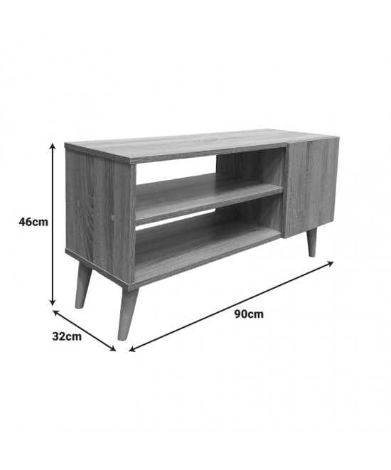 Έπιπλο τηλεόρασης Orianne pakoworld σε sonoma απόχρωση 90x32x46εκ