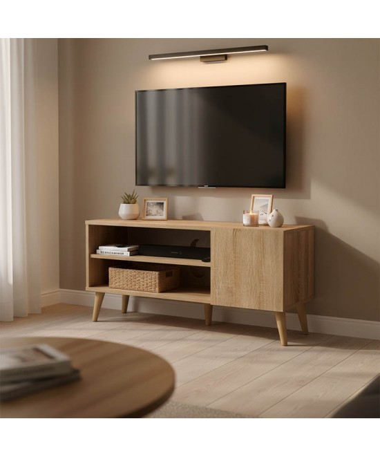 Έπιπλο τηλεόρασης Orianne pakoworld σε sonoma απόχρωση 90x32x46εκ