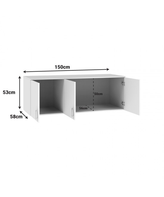 Πατάρι ντουλάπας Royal pakoworld τρίφυλλο sonoma 150x58x53εκ Πατάρι ντουλάπας Royal pakoworld τρίφυλλο sonoma 150x58x53εκ