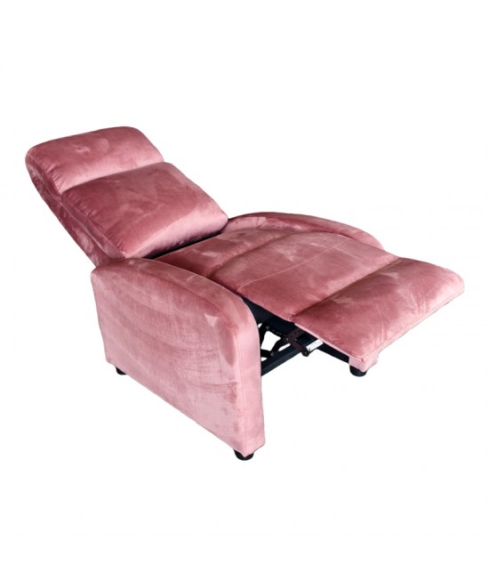 Πολυθρόνα relax Norva pakoworld βελούδο σε σάπιο μήλο απόχρωση 68.5x86x100εκ