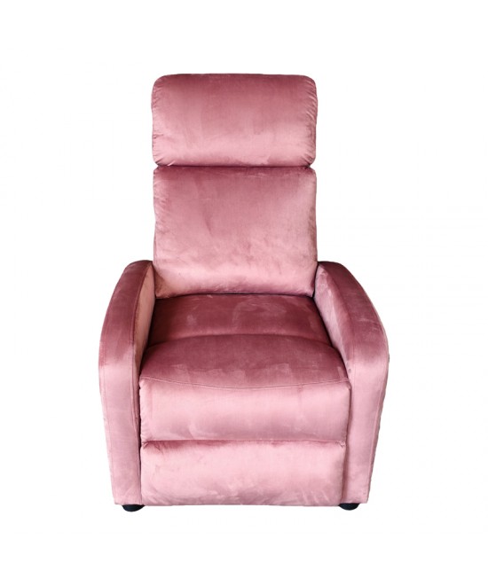 Πολυθρόνα relax Norva pakoworld βελούδο σε σάπιο μήλο απόχρωση 68.5x86x100εκ